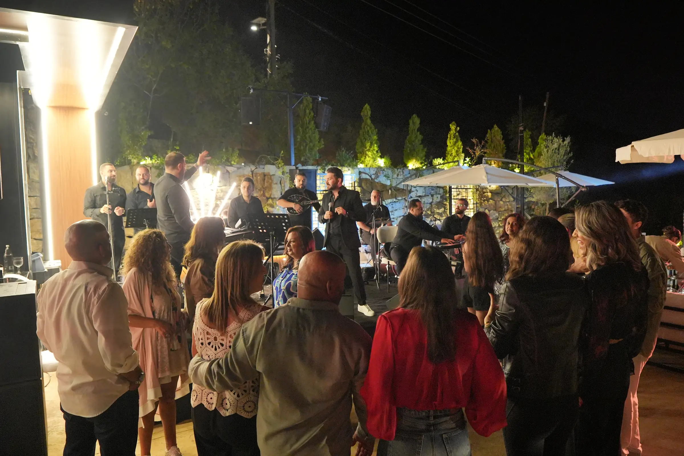 A full terrace on a live night